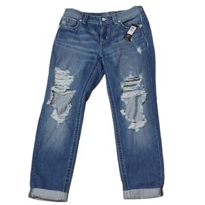 Miss me distress open knee boyfriend ankle jeans size 25